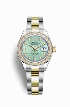 Réplique montre Rolex Datejust 28 Jaune Roles jaune 18 ct 279383RBR m279383rbr-0014