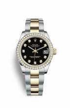 Réplique montre Rolex Datejust 31 Jaune Roles jaune 18 ct 178383 m178383-0054