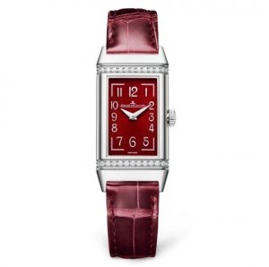 Replique Montre Jaeger-LeCoultre Reverso One Acier inoxydable Diamants Rouge Dial 3288560