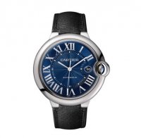 Copie de Cartier Ballon Bleu Acier inoxydable Bleue Strap 42mm WSBB0042