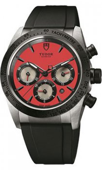 Réplique Tudor Fastrider Chronographe Noir Ceramic Bezel Red Rubber Strap 42010n