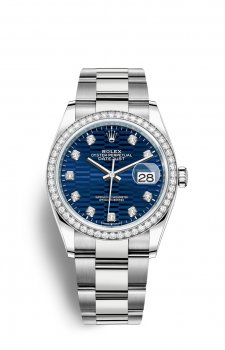 Replique Montre Rolex Datejust 36 OysterAcier and Blanc Or M126284RBR-0050