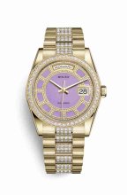 Réplique montre Rolex Day-Date 36 jaune 18 ct 118348 Carrousel m118348-0195