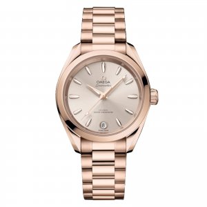Omega Seamaster Aqua Terra Shades 34 mm Replique montre femme Ivoire O22050342009001