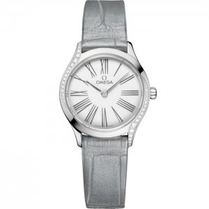 Omega Mini Tresor 428.18.26.60.04.001 Quartz 26 Acier Inoxydable Diamant Blanc email