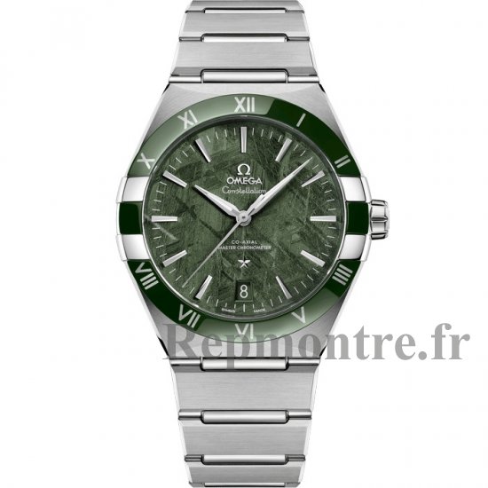 Montre Omega Constellation Master Chronometer 41 en acier inoxydable et ceramique verte meteorite 131.30.41.21.99.002 - Cliquez sur l'image pour la fermer