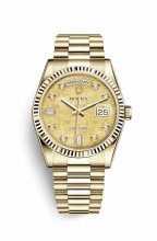 Réplique montre Rolex Day-Date 36 jaune 18 ct 118238 Nacre m118238-0105