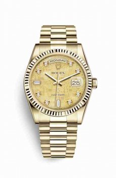 Réplique montre Rolex Day-Date 36 jaune 18 ct 118238 Nacre m118238-0105