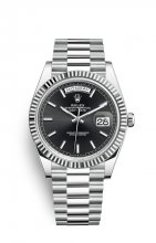 Replique Montre Rolex Day-Date 40 Mechanical Fluted Bezel Platine M228236-0003