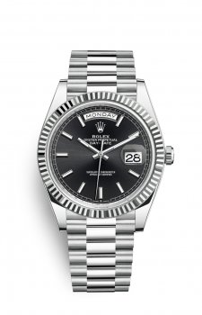 Replique Montre Rolex Day-Date 40 Mechanical Fluted Bezel Platine M228236-0003