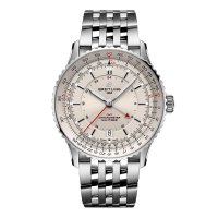 Breitling Navitimer Automatique GMT 41mm Montre Copie Homme Argent Acier Inoxydable A32310211G1A1