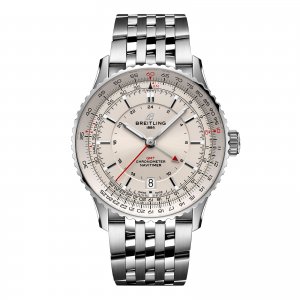 Breitling Navitimer Automatique GMT 41mm Montre Copie Homme Argent Acier Inoxydable A32310211G1A1