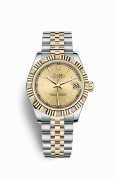 Réplique montre Rolex Datejust 31 Jaune Roles jaune 18 ct 178313 m178313-0006