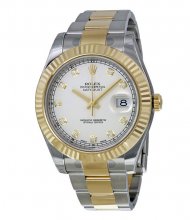 Réplique Rolex Datejust II Ivoire Diamant Cadran Inoxydable Acier With 18kt Or Jaune 116333