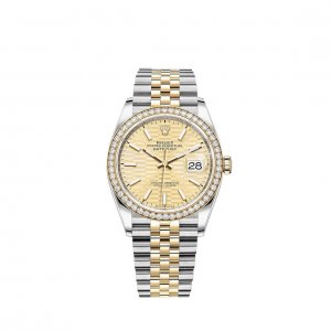 Replique Rolex Datejust 36 Yellow Rolesor combination of Oystersteel gold M126283RBR-0025 montre