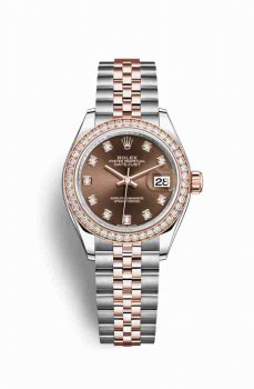 Réplique montre Rolex Datejust 28 Everose Roles 18 ct Everose 279381RBR m279381rbr-0011