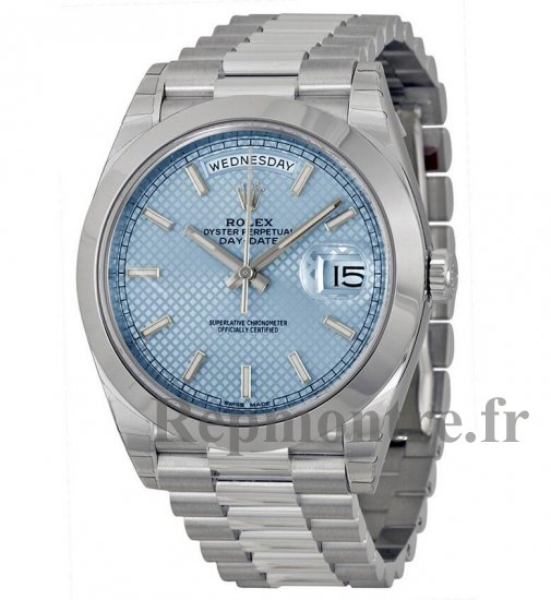 Réplique Rolex Day-Date La glace Bleu Diagonale Motif Cadran Platine President 228206 - Cliquez sur l'image pour la fermer