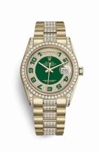 Réplique montre Rolex Day-Date 36 jaune 18 ct jeu de cosses 118388 m118388-0055