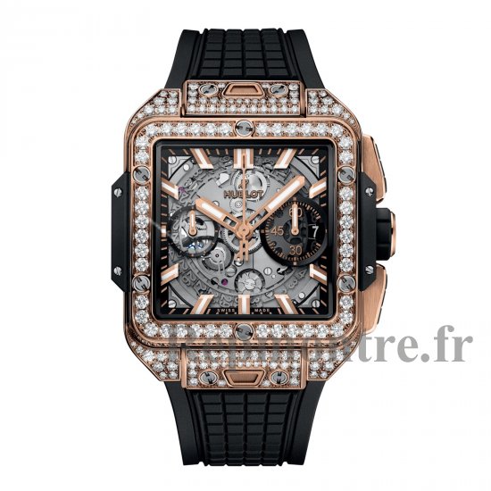 Hublot Square Bang Unico King Pave d'Or 42 mm 821.OX.0180.RX.1604 - Cliquez sur l'image pour la fermer