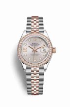Réplique montre Rolex Datejust 28 Everose Roles 18 ct Everose 279381RBR m279381rbr-0019