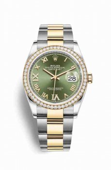 Réplique montre Rolex Datejust 36 Jaune Roles jaune 18 ct 126283RBR AB0162121B1S1