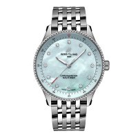 Copie montre Breitling Navitimer 32 mm pour femme Nacre bleue A77320171C1A1