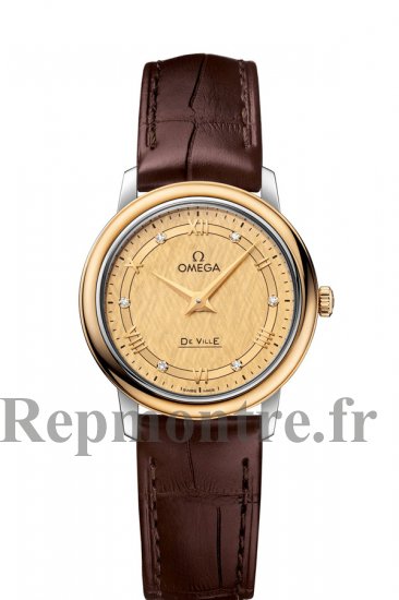 AAA Réplique Montre OMEGA De Ville Acier or jaune diamants 424.23.27.60.58.001 - Cliquez sur l'image pour la fermer