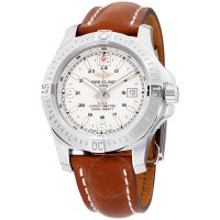 AAA Réplique Montre Breitling Colt 44 Quartz Cadran argente Brown Bracelet en cuir pour hommes A7438811/G792-437X