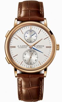 Réplique A.Lange & Sohne Saxonia Dual Time Or rose 386.032