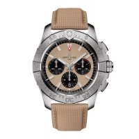 Breitling Avenger B01 Chronographe 44mm Montre Replique Homme Cuir Beige AB0147101A1X1