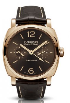 Réplique Panerai Radiomir 1940 Tourbillon GMT Oro Rosso 48mm PAM00558