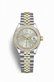 Réplique montre Rolex Datejust 28 Jaune Roles jaune 18 ct 279383RBR m279383rbr-0017