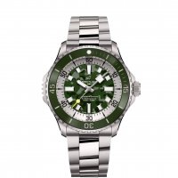 Montre Breitling SuperOcean Automatic 46 Super Diver en titane avec bracelet camouflage vert E10379D31L1E1