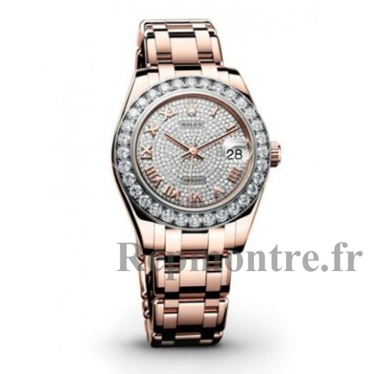 Réplique Rolex Datejust Pearlmaster 34 Diamant Paver 18K Everose Rose Dames 81285CDRPM - Cliquez sur l'image pour la fermer