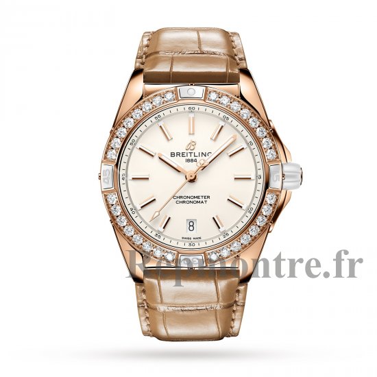 Breitling Super Chronomat Automatique 38 Origines Blanc Or Rose 18 Carats Bracelet En Cuir Marron Replique Montre R17356531G1P1 - Cliquez sur l'image pour la fermer