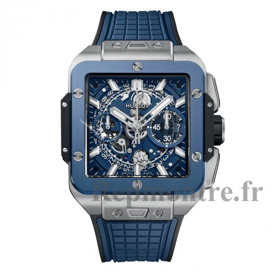 Hublot Square Bang Unico Titane Bleu Ceramique 42 mm Replique montre pour homme 821.NL.5170.RX - Cliquez sur l'image pour la fermer