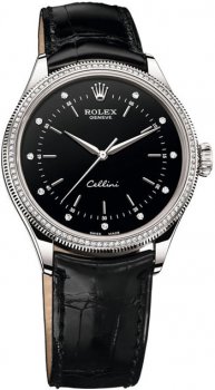 Réplique Rolex Cellini Time 18ct Or blanc 50609RBR