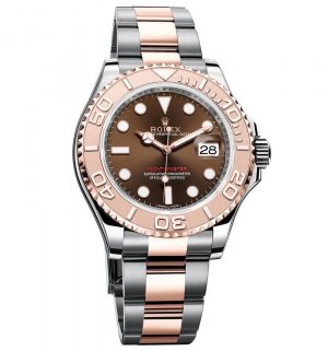 Réplique Rolex Yacht-Master Chocolat Cadran Acier et 18K Everose Rose Oyster 116621CHSO