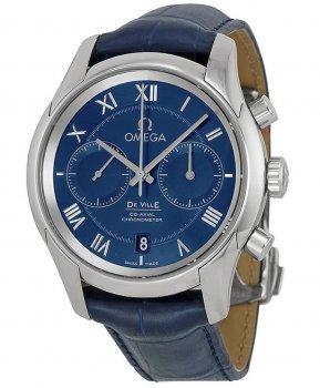 Réplique Omega De Ville Bleu Cadran Bleu Cuir 431.13.42.51.03.001