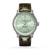 Breitling Navitimer Automatique 35 Bracelet en cuir en acier inoxydable Menthe Copie montre A17395361L1P2