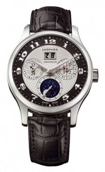 Chopard L.U.C Lunar One argent and Noir Dial Automatique hommes Réplique Montre 161894-9001