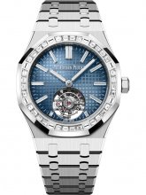 Audemars Piguet Royal Oak 26730BC.ZZ.1320BC.02 Tourbillon Volant Automatique Or Blanc Baguette Fume Bleu
