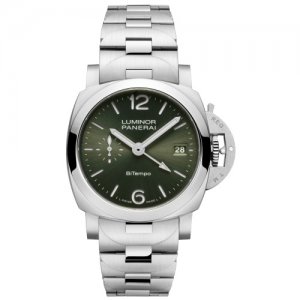 Panerai Luminor Quaranta BiTempo Acier inoxydable Vert PAM01640