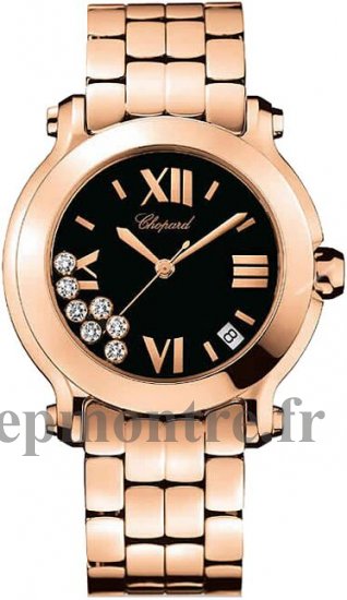 Chopard Happy Sport Round Quartz 36mm Dames Réplique Montre 277472-5004 - Cliquez sur l'image pour la fermer