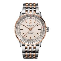 Breitling Navitimer Automatique 41 mm Replique de montre pour homme en acier inoxydable argente et or rose 18 carats U17329F41G1U1