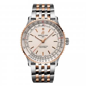 Breitling Navitimer Automatique 41 mm Replique de montre pour homme en acier inoxydable argente et or rose 18 carats U17329F41G1U1