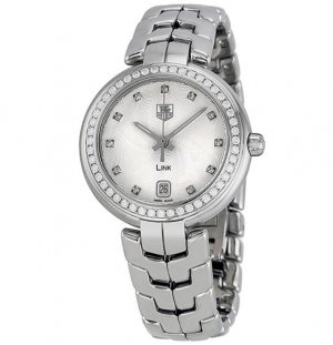 Tag Heuer Link diamant argente Dial Inoxydable Acier Dames WAT1316.BA0956