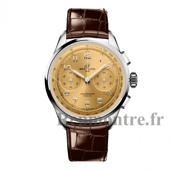 Breitling Premier B09 Chronographe 40mm Montre Replique Homme Champagne AB0930F51H1P1 - Cliquez sur l'image pour la fermer