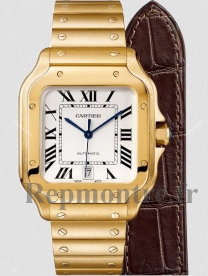 Cartier Santos de Cartier 35,1 mm cadran en or jaune argent WGSA0030 - Cliquez sur l'image pour la fermer