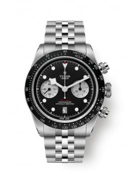 Montre chronographe Tudor Heritage Black Bay avec bracelet panda inverse M79360N-0013
